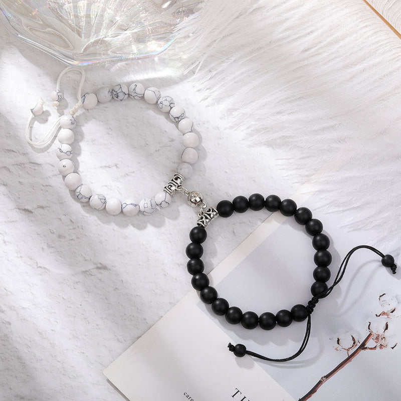 Pack Pulseras Para Parejas Con Imán Corazón Regalo San Valentín