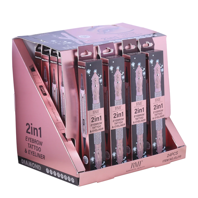 Pack 24 unidades DELINEADOR DE OJOS Y MICROBLANDING DE CEJA TATTOO 2 IN 1