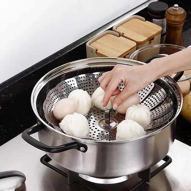 Vaporera Plegable Cocina Cesta Humeante