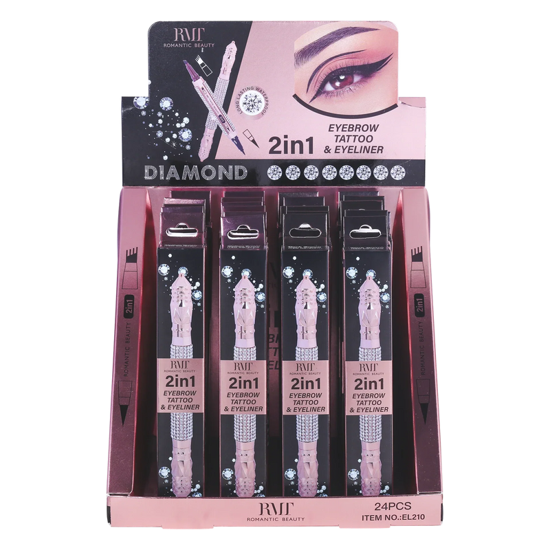 Pack 24 unidades DELINEADOR DE OJOS Y MICROBLANDING DE CEJA TATTOO 2 IN 1