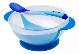 Plato con ventosa para bebe con cuchara